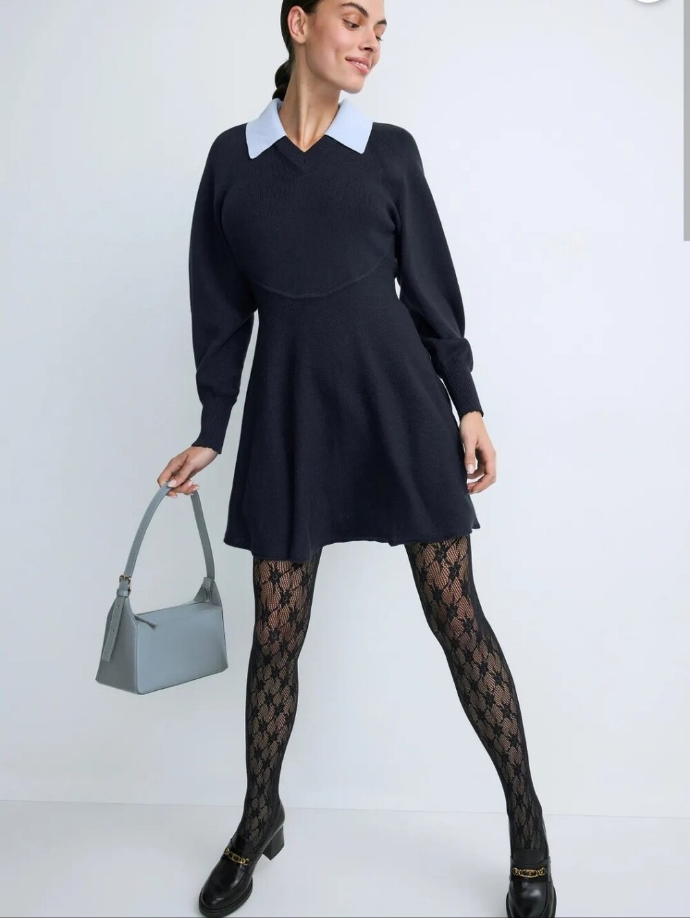 REBECCA TAYLOR SWEATER WOLL AND COTTON DRESS SIZE XL MSRP $495